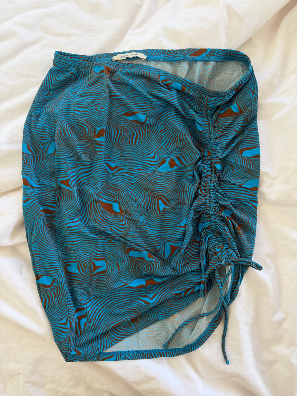 Paloma Wool Blue & Brown Mini Skirt